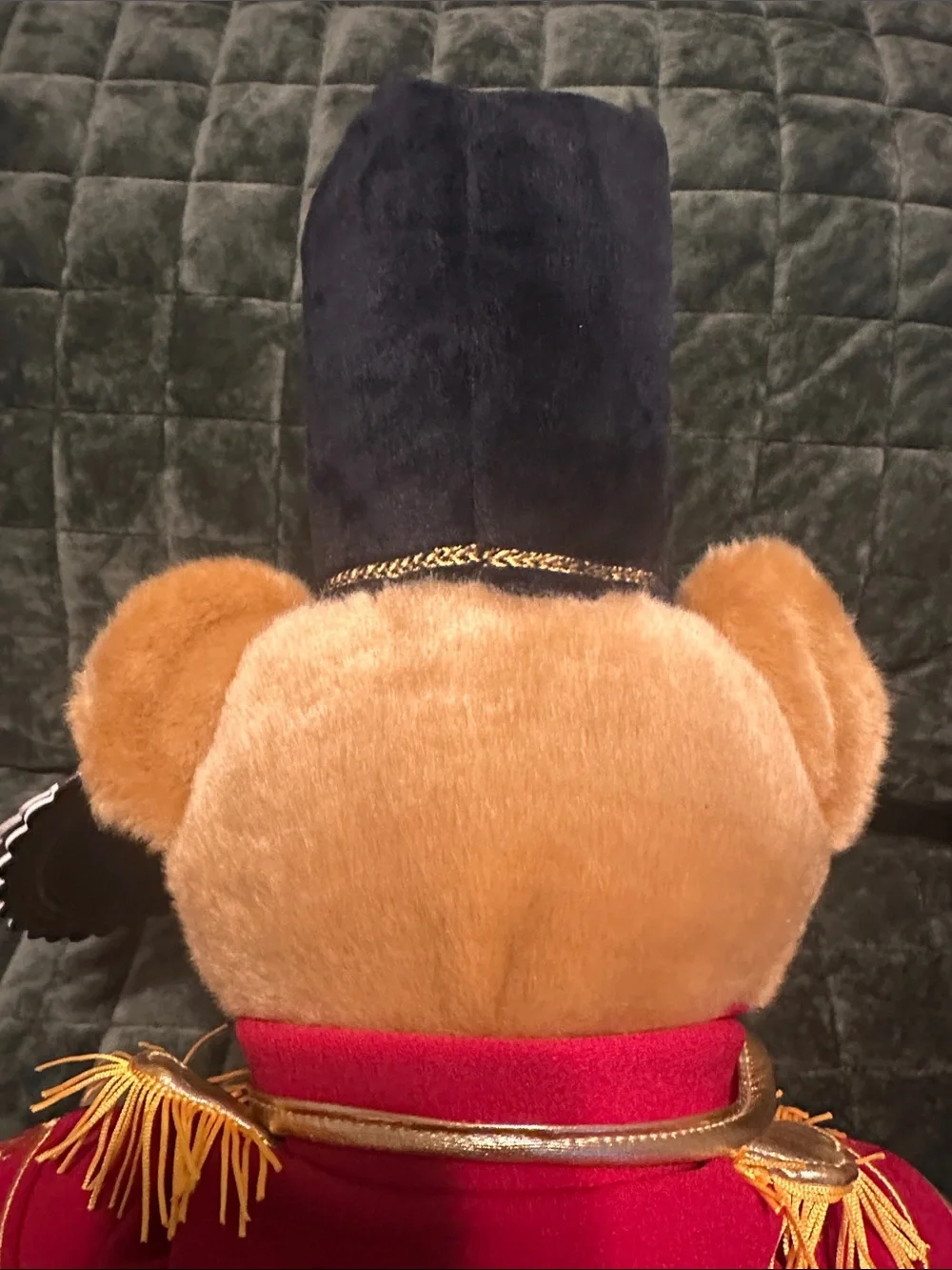FAO Schwarz Red-Jacketed Tan Bear with Black Hat